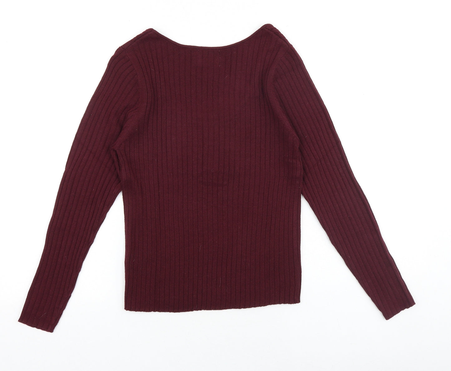 ASOS Womens Purple Round Neck Polyester Pullover Jumper Size 10