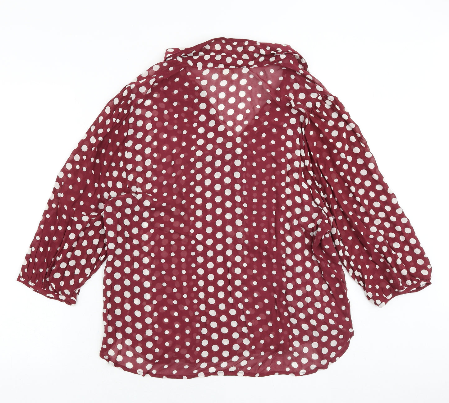 Monsoon Womens Purple Geometric Viscose Basic Blouse Size 14 Collared