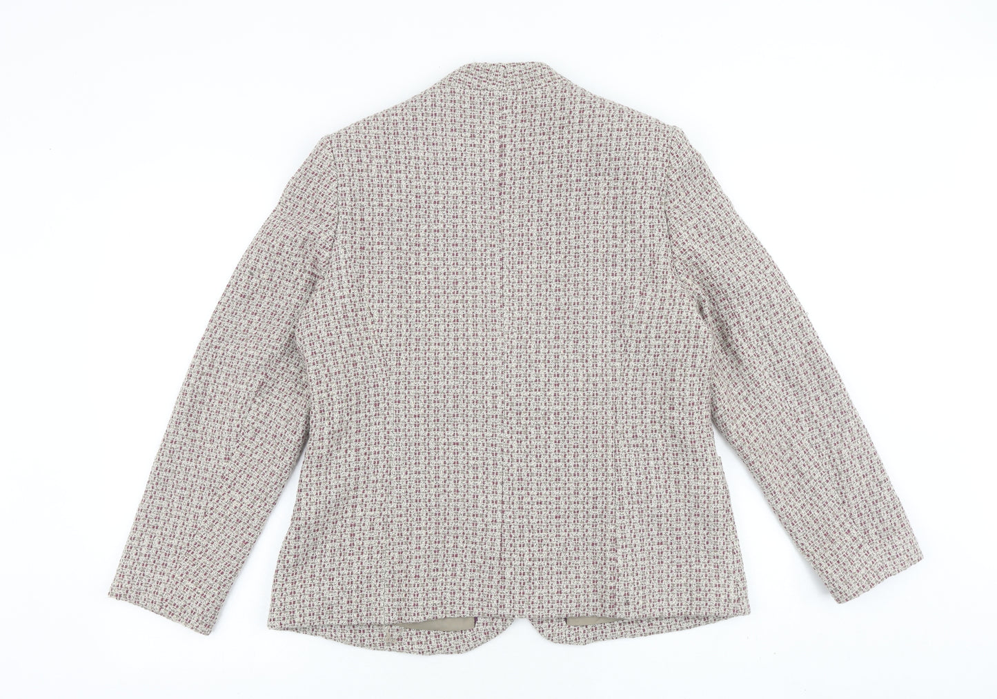 Eastex Womens Multicoloured Geometric Jacket Blazer Size 14 Button