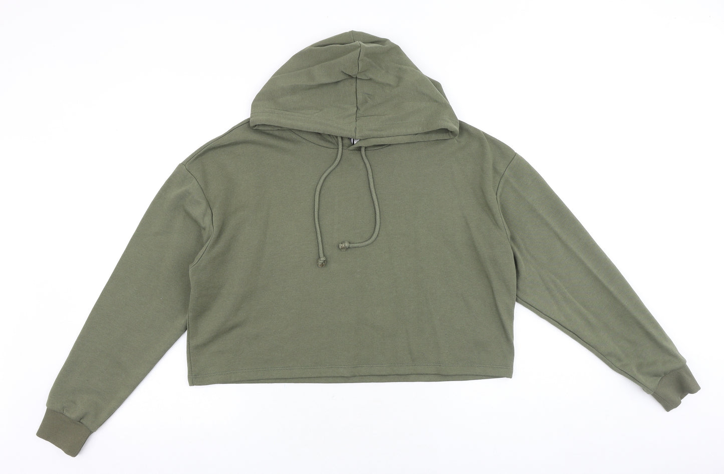 H&M Womens Green Cotton Pullover Hoodie Size M Pullover