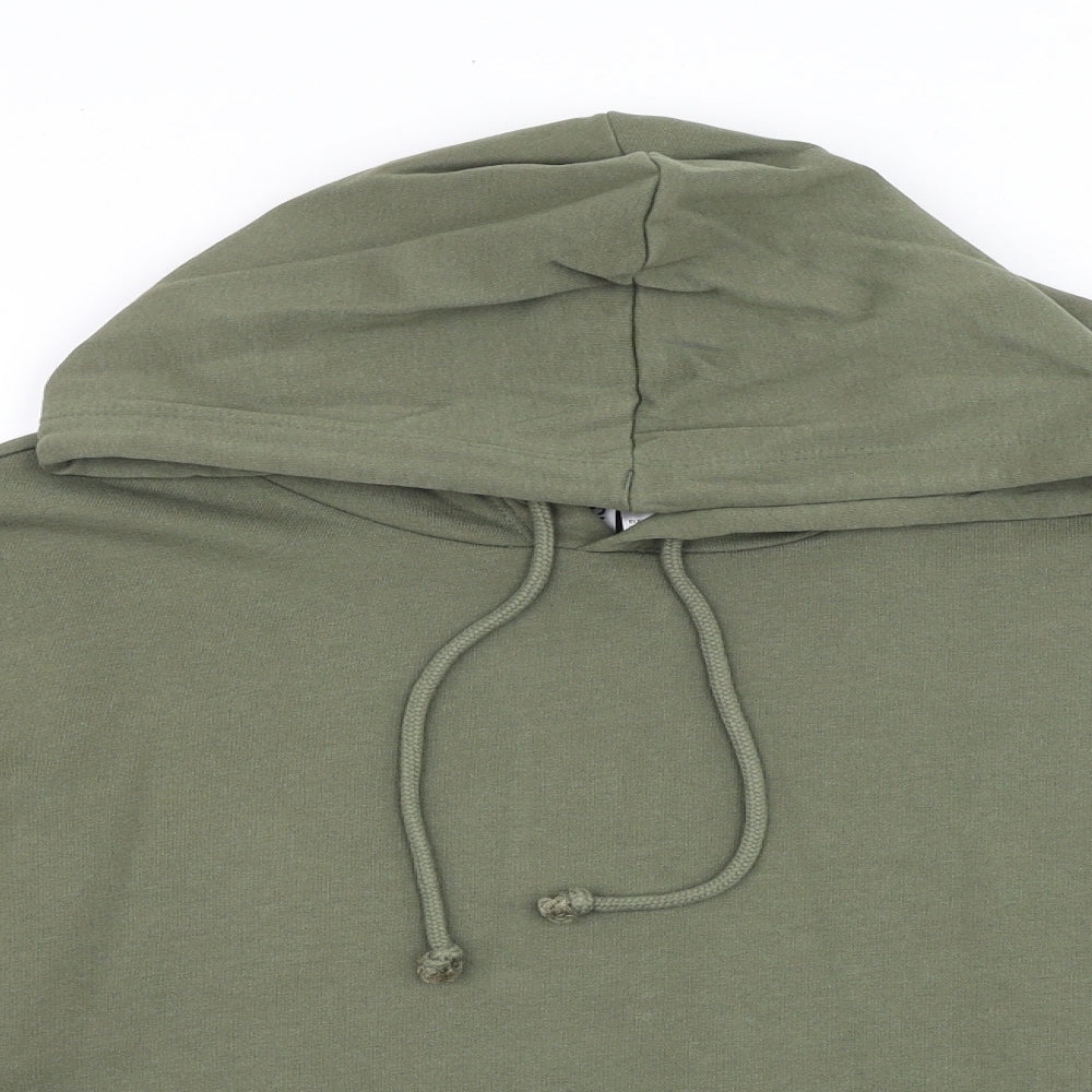 H&M Womens Green Cotton Pullover Hoodie Size M Pullover