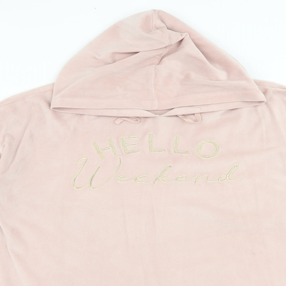 Avon Womens Pink Polyester Pullover Hoodie Size 12 Pullover