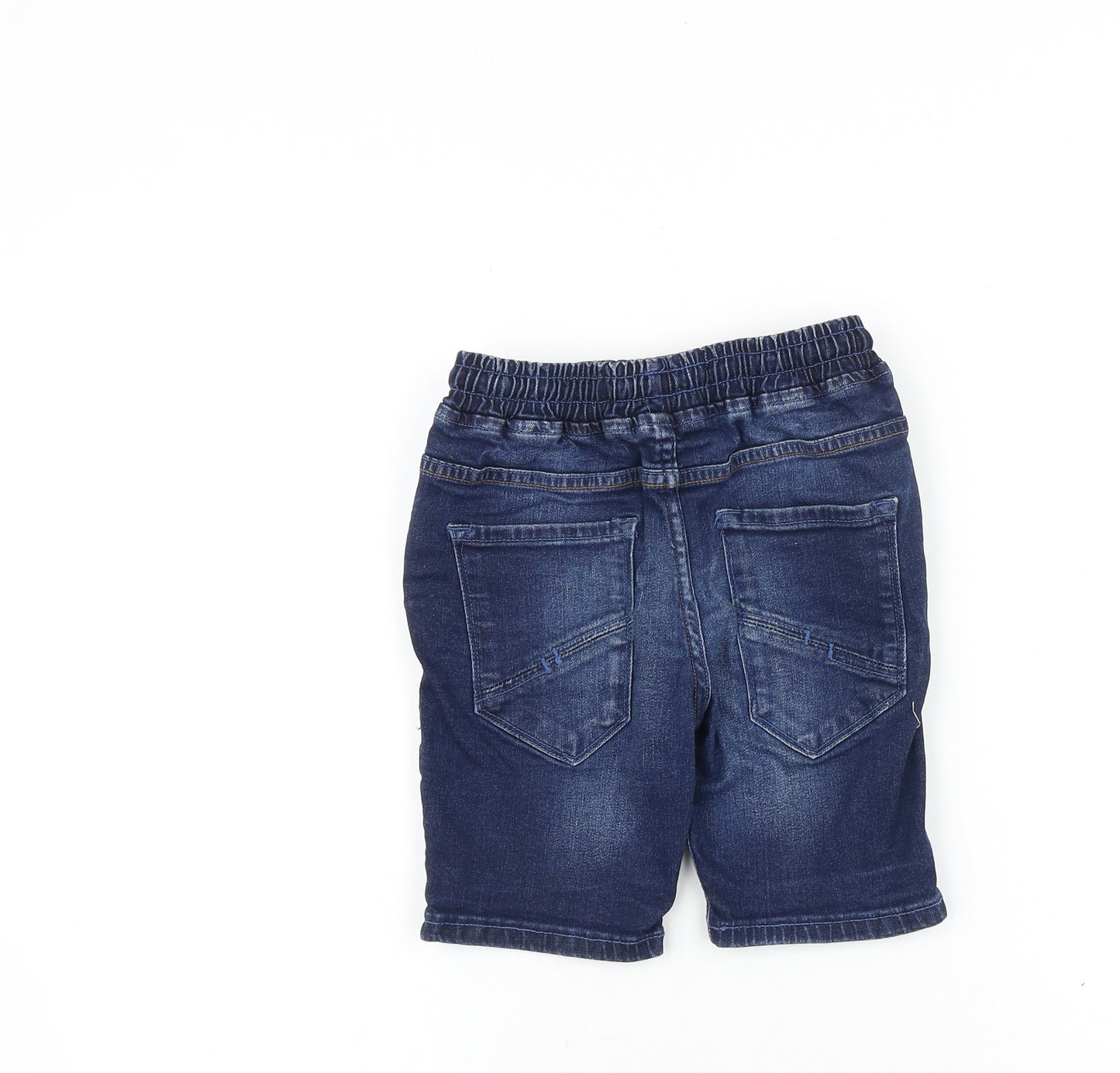 Very Boys Blue Cotton Chino Shorts Size 8 Years Regular Drawstring