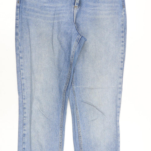 ASOS Womens Blue Cotton Straight Jeans Size 30 in Regular Zip