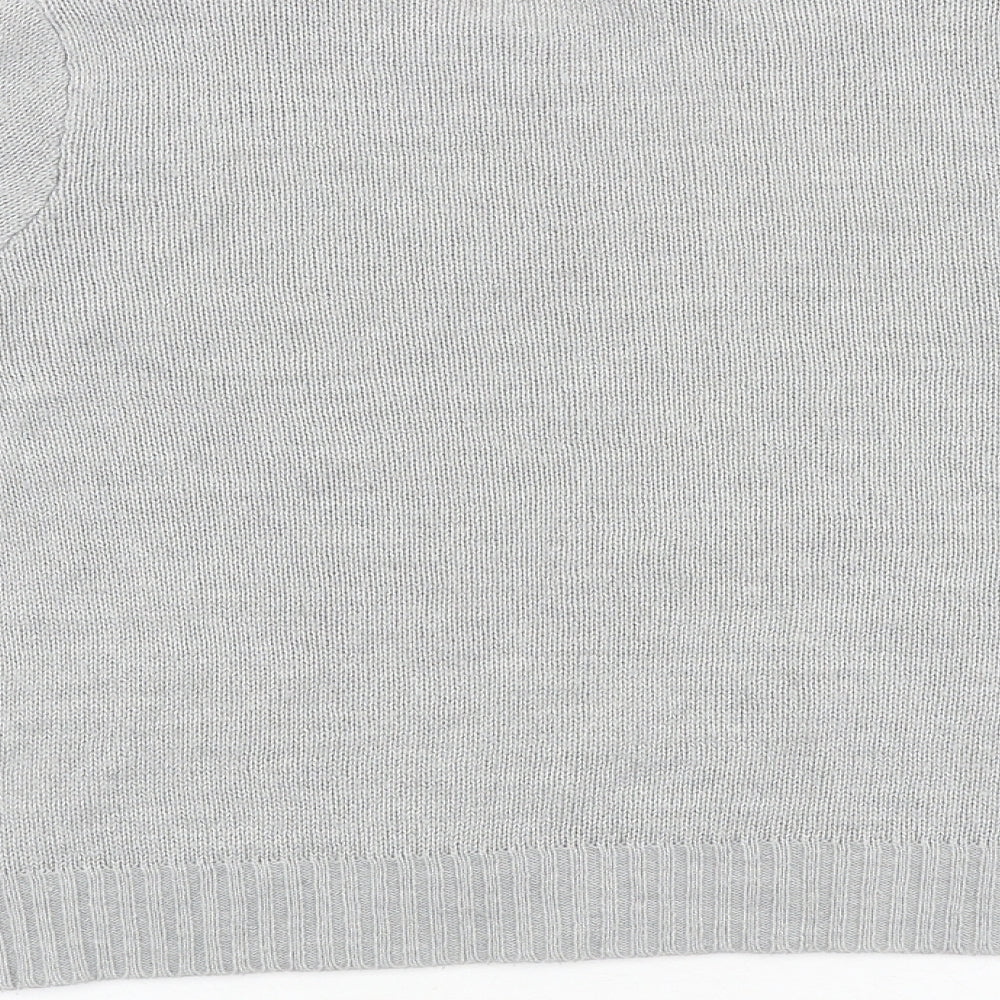 H&M Womens Grey Round Neck Acrylic Pullover Jumper Size M