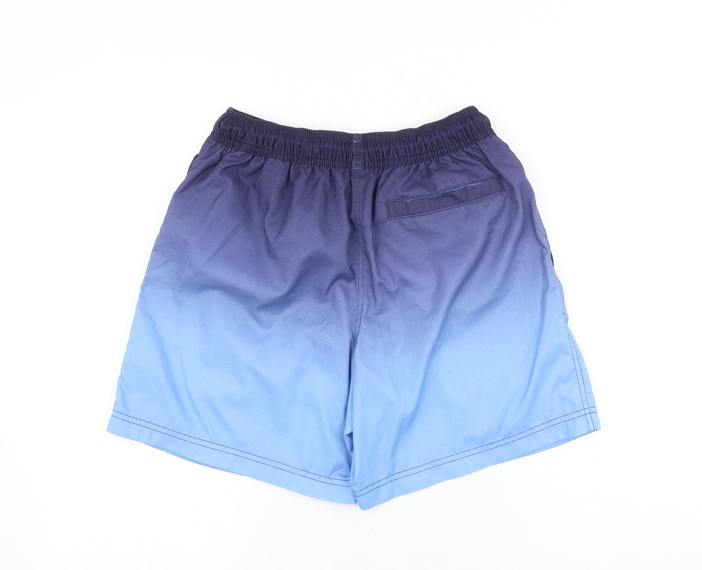 Marks and Spencer Mens Blue Polyester Sweat Shorts Size S Regular Drawstring - Swim Shorts