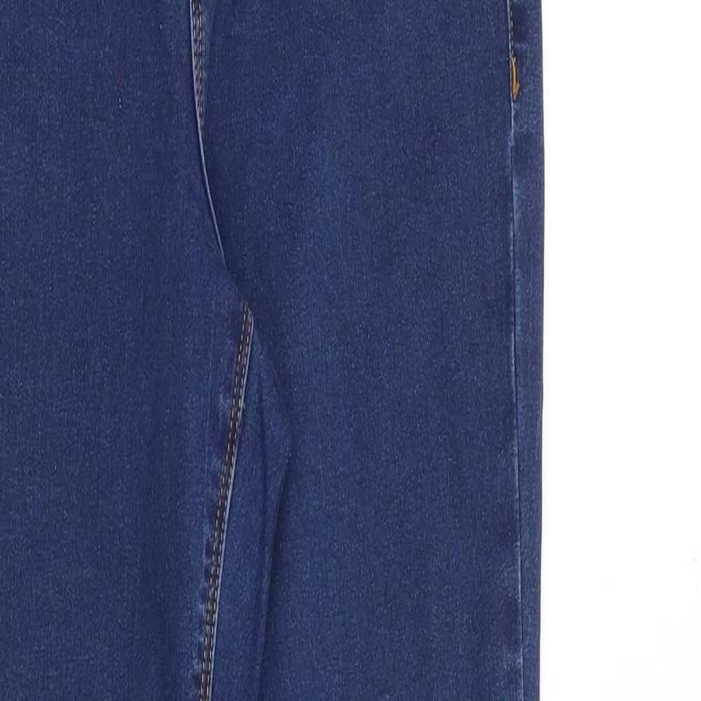 Missguided Womens Blue Cotton Jegging Jeans Size 10 Slim Zip