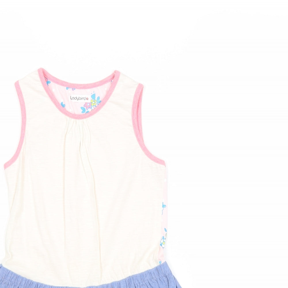 Ladybird Girls Multicoloured 100% Cotton A-Line Size 6-7 Years Round Neck Pullover