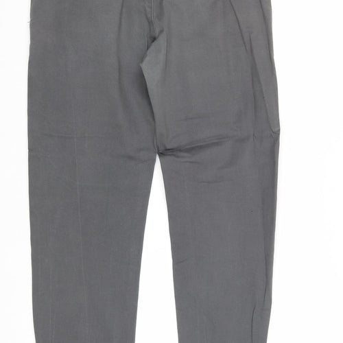 Denim & Co. Mens Grey Cotton Straight Jeans Size 32 in Slim Buckle