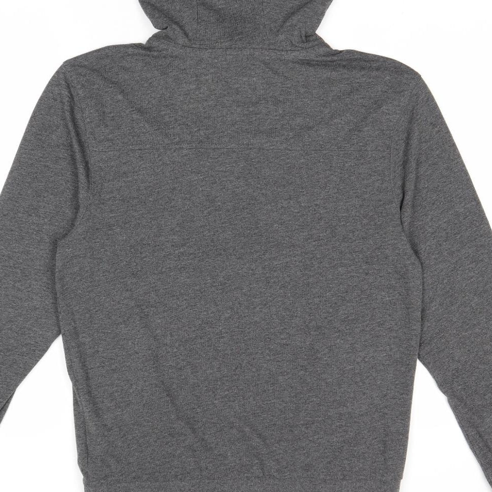 Henleys Mens Grey Cotton Pullover Hoodie Size S