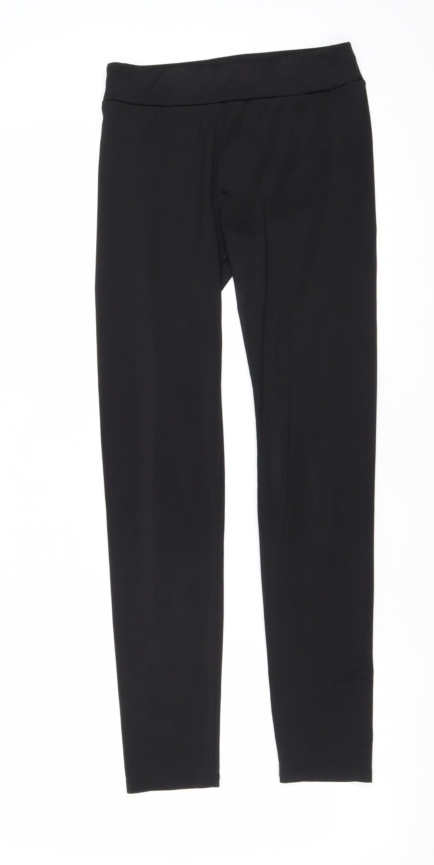 Matalan Girls Black Polyester Jogger Trousers Size 12-13 Years Regular Pullover - Activewear leggings