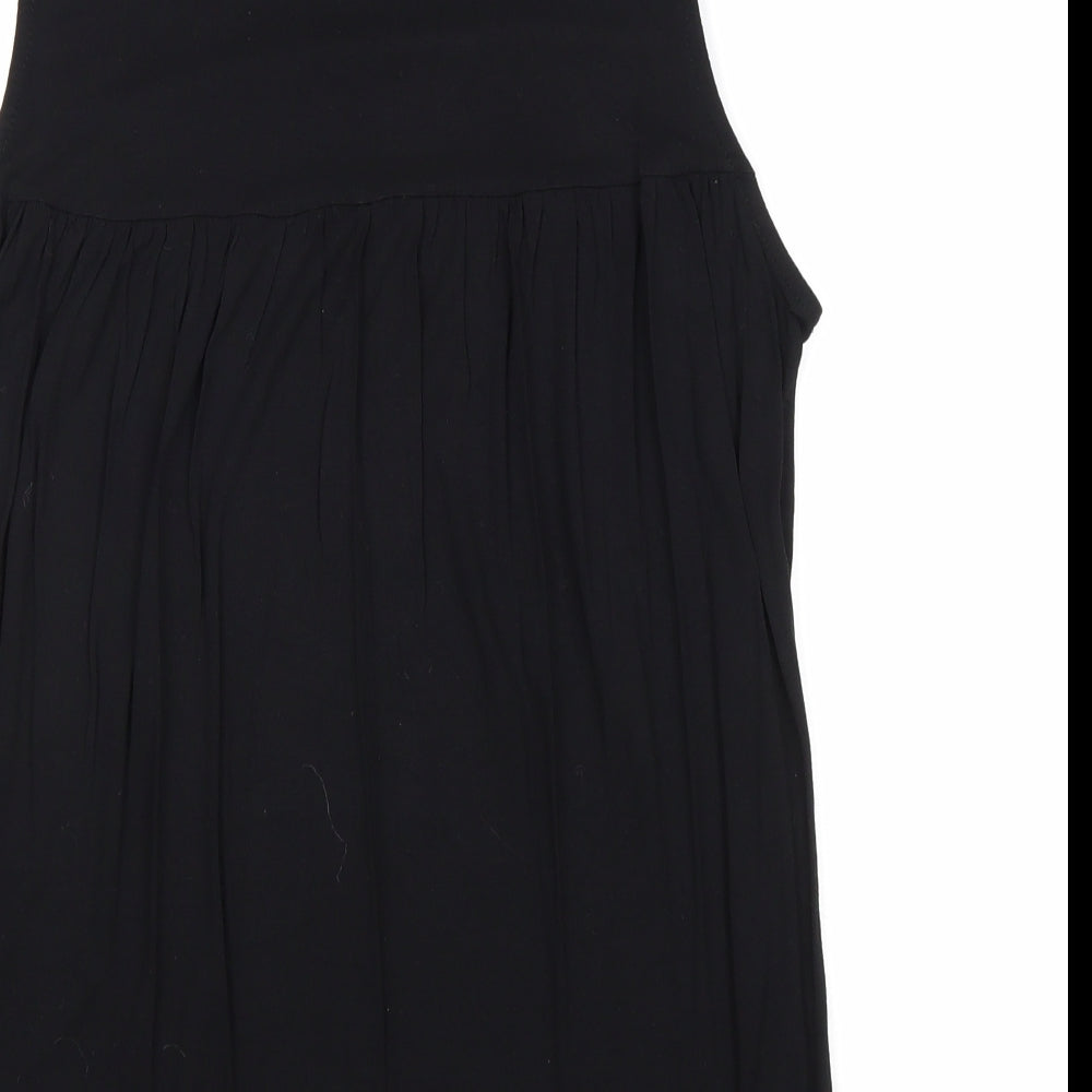 Atmosphere Womens Black Viscose Basic Tank Size 10 Round Neck - Lace Neckline