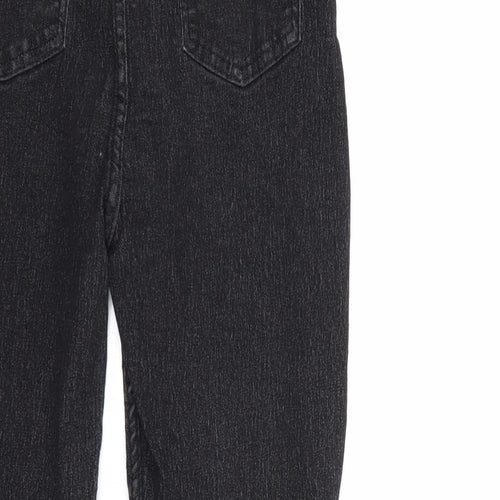 PRETTYLITTLETHING Womens Black Cotton Skinny Jeans Size 14 Regular Zip