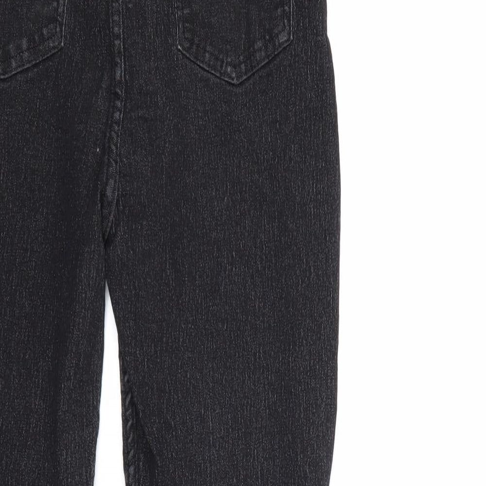 PRETTYLITTLETHING Womens Black Cotton Skinny Jeans Size 14 Regular Zip