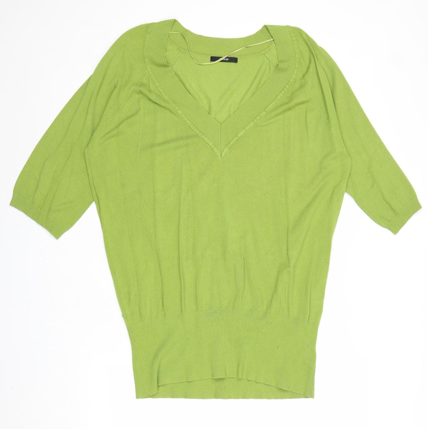 George Womens Green V-Neck Viscose Pullover Jumper Size 20 - Longline