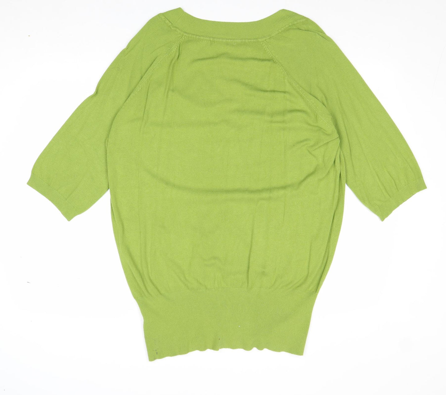 George Womens Green V-Neck Viscose Pullover Jumper Size 20 - Longline