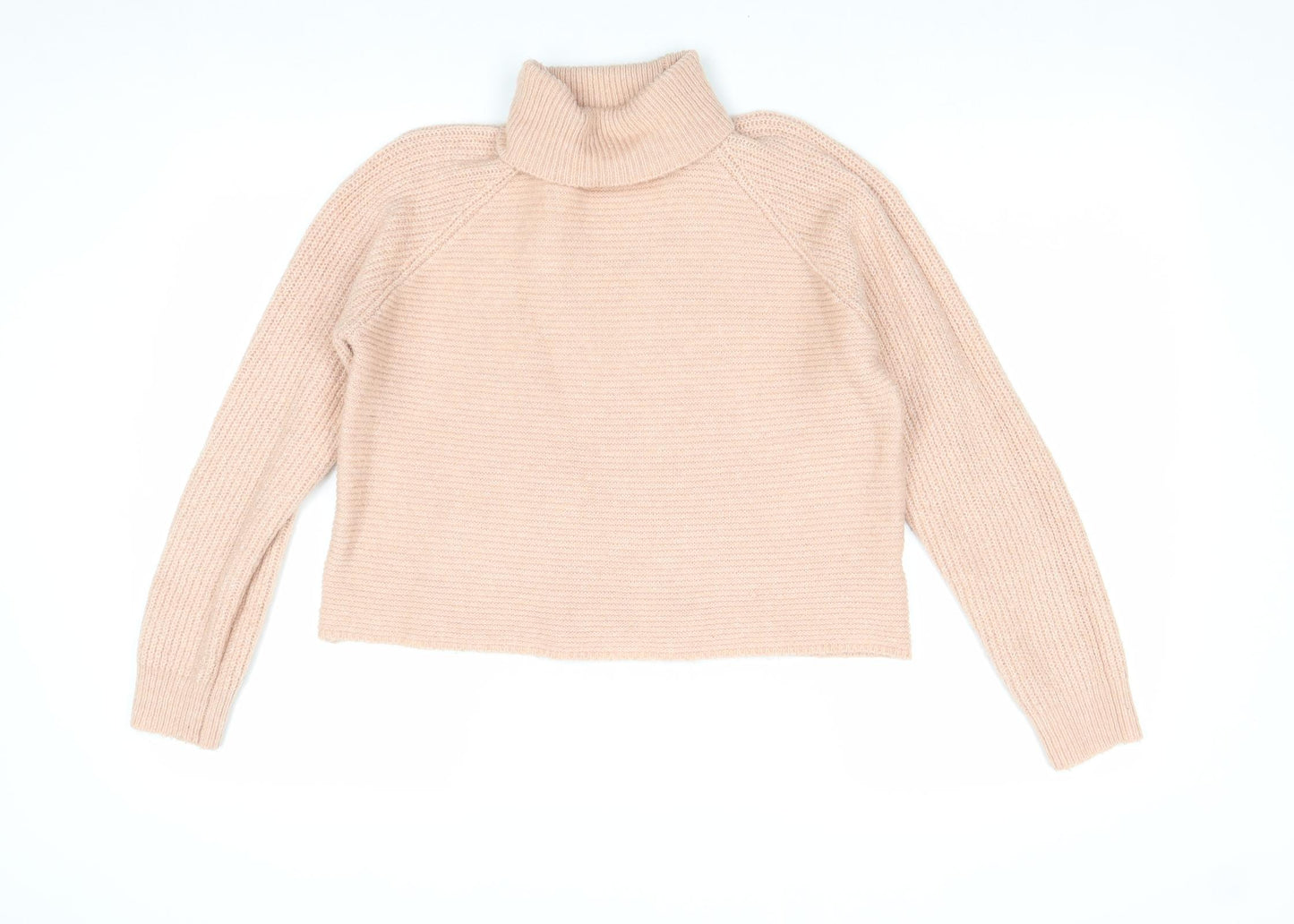 Primark Girls Pink Roll Neck Polyester Pullover Jumper Size 14-15 Years Pullover
