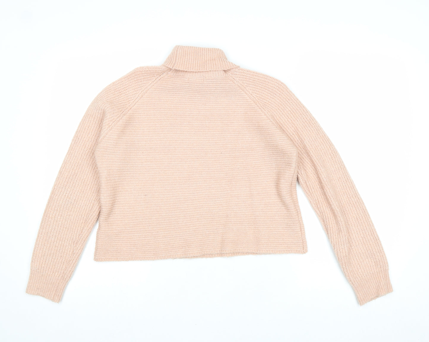 Primark Girls Pink Roll Neck Polyester Pullover Jumper Size 14-15 Years Pullover