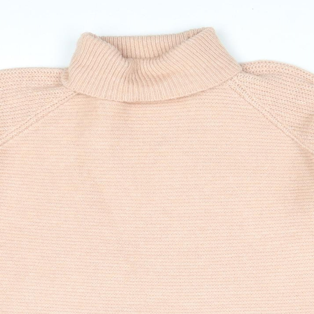 Primark Girls Pink Roll Neck Polyester Pullover Jumper Size 14-15 Years Pullover
