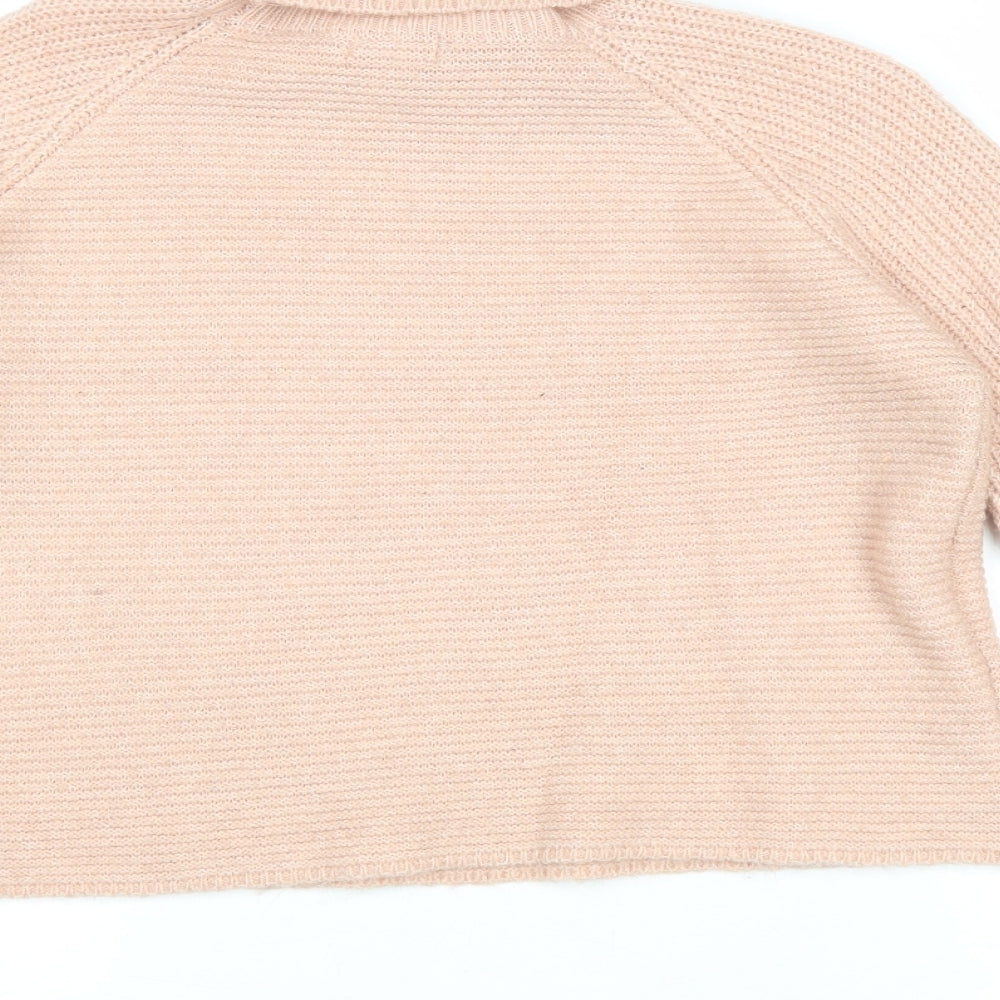 Primark Girls Pink Roll Neck Polyester Pullover Jumper Size 14-15 Years Pullover
