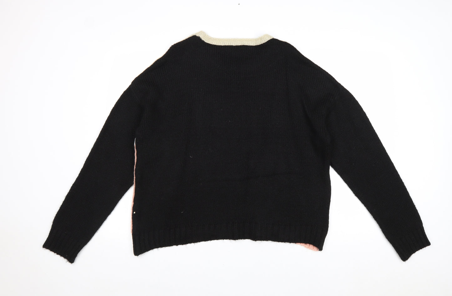 Select Womens Multicoloured Boat Neck Acrylic Pullover Jumper Size 14 - Amour