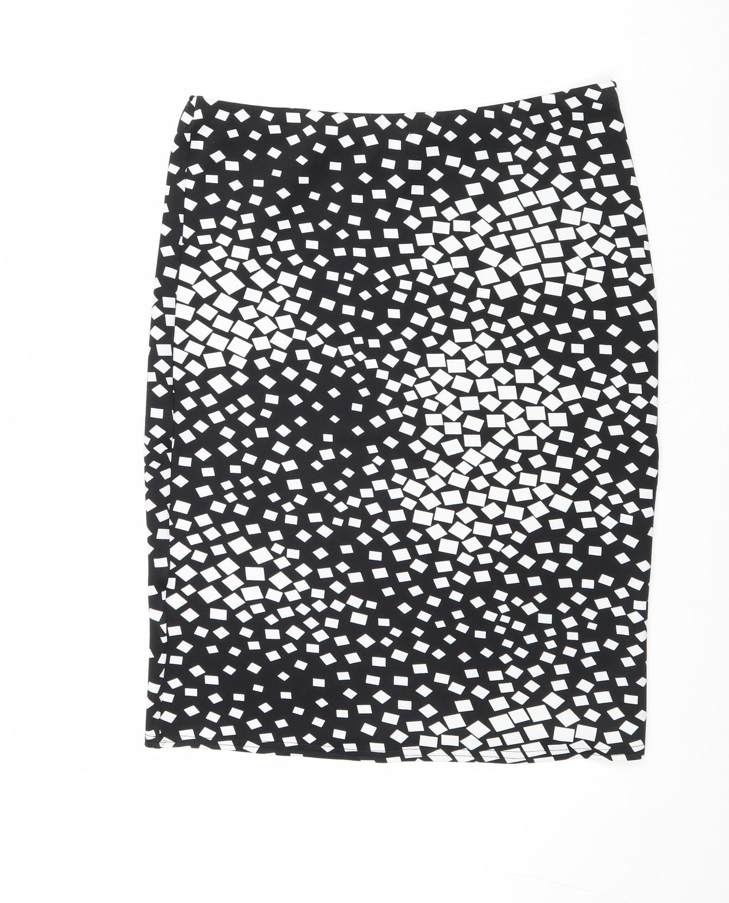 Simon Jefferey Womens Black Geometric Polyester Straight & Pencil Skirt Size 18