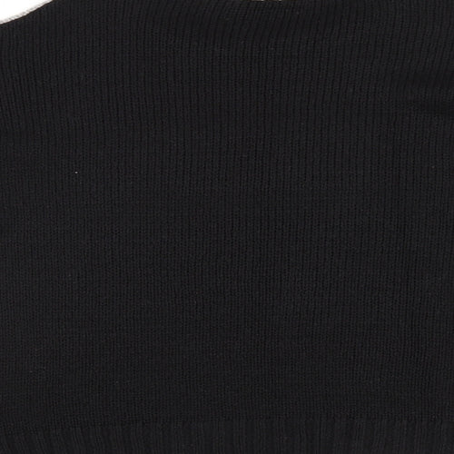 Select Womens Black Boat Neck Acrylic Pullover Jumper Size 10 - NYC