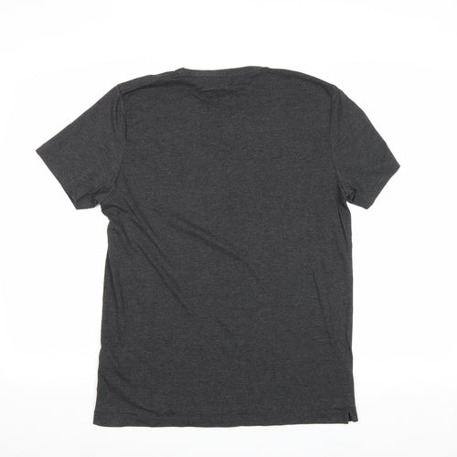 French Connection Mens Grey Cotton T-Shirt Size M Round Neck