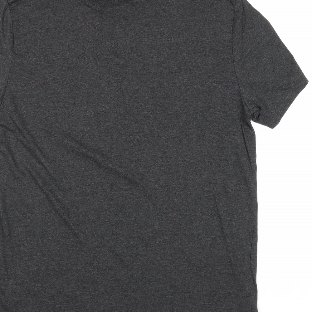 French Connection Mens Grey Cotton T-Shirt Size M Round Neck