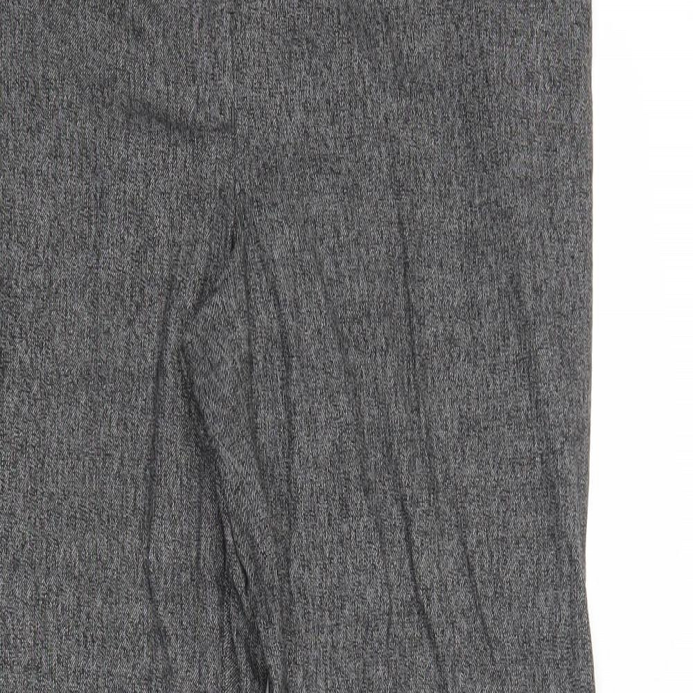 NEXT Womens Black Polyester Trousers Size 12 Regular Zip