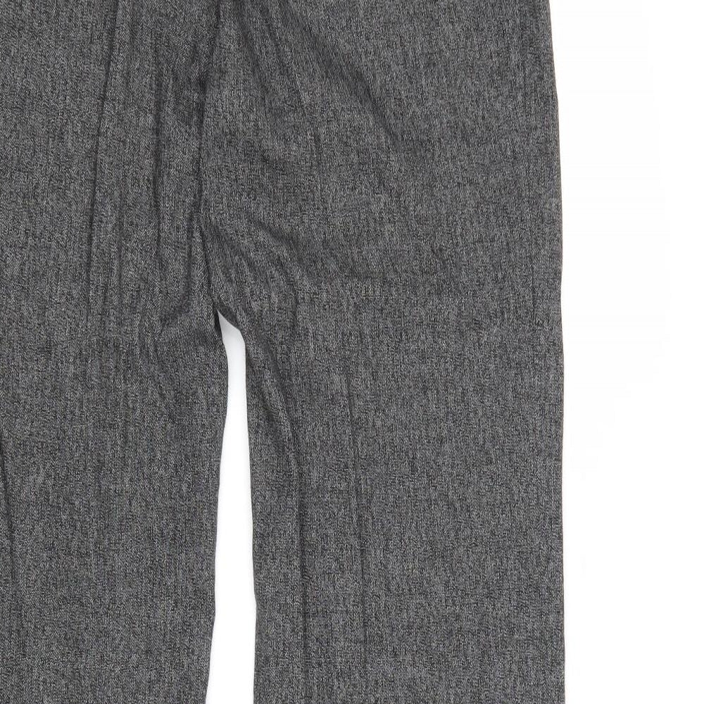 NEXT Womens Black Polyester Trousers Size 12 Regular Zip