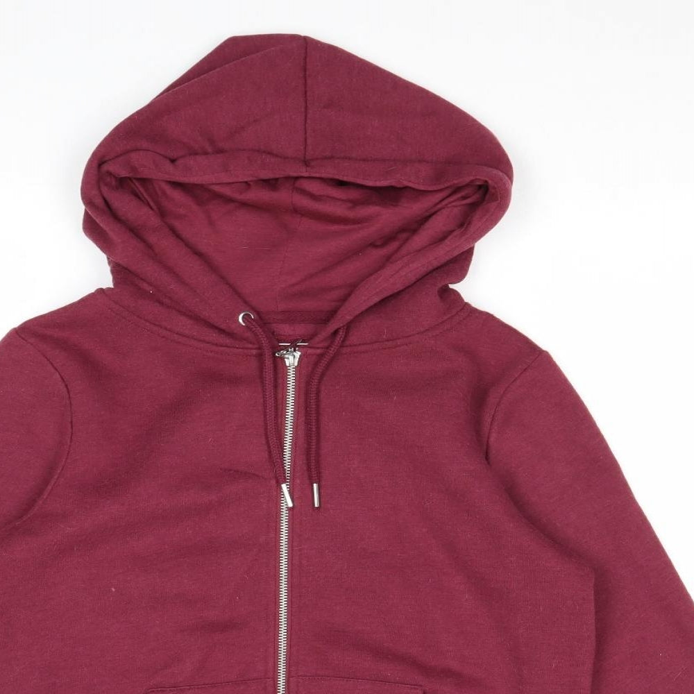Atmosphere Womens Red Polyester Full Zip Hoodie Size 8 Zip