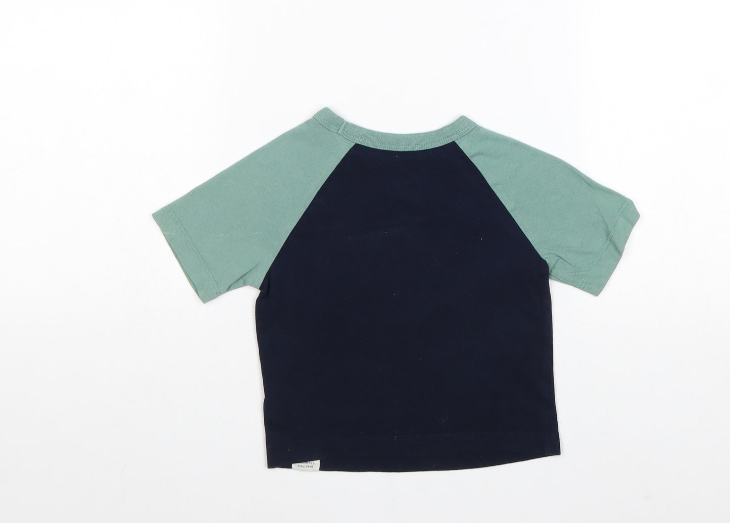 Gap Boys Blue 100% Cotton Basic T-Shirt Size 12-18 Months Round Neck Pullover