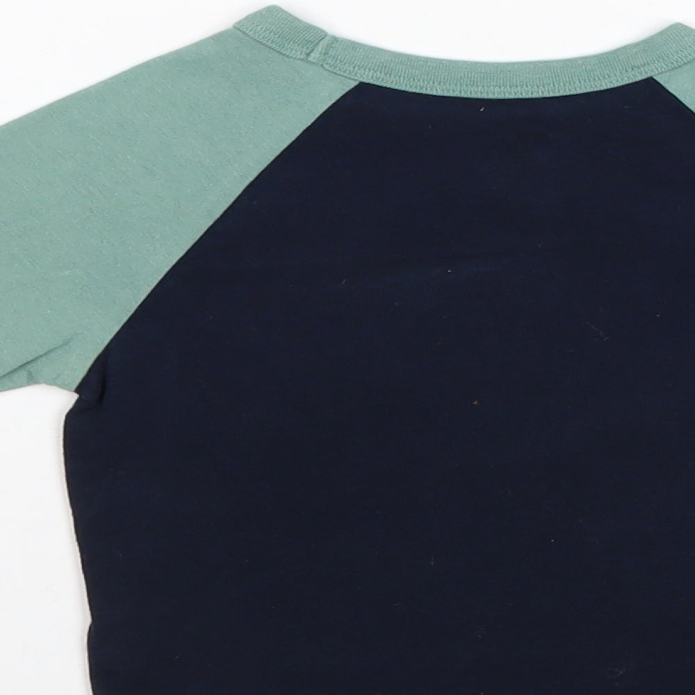 Gap Boys Blue 100% Cotton Basic T-Shirt Size 12-18 Months Round Neck Pullover