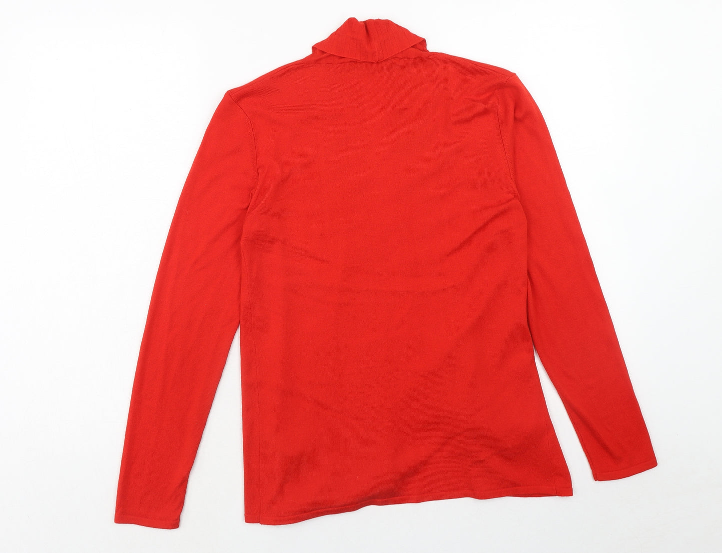 Marks and Spencer Womens Red V-Neck Viscose Cardigan Jumper Size M