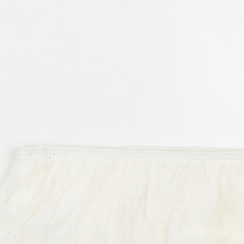 SheIn Womens White Polyester Basic Tank Size M Square Neck - Strapless