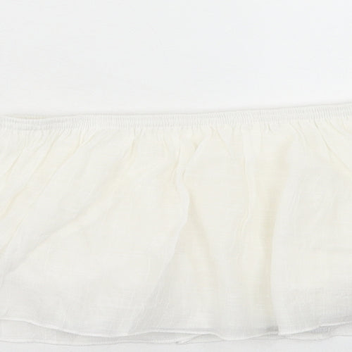 SheIn Womens White Polyester Basic Tank Size M Square Neck - Strapless