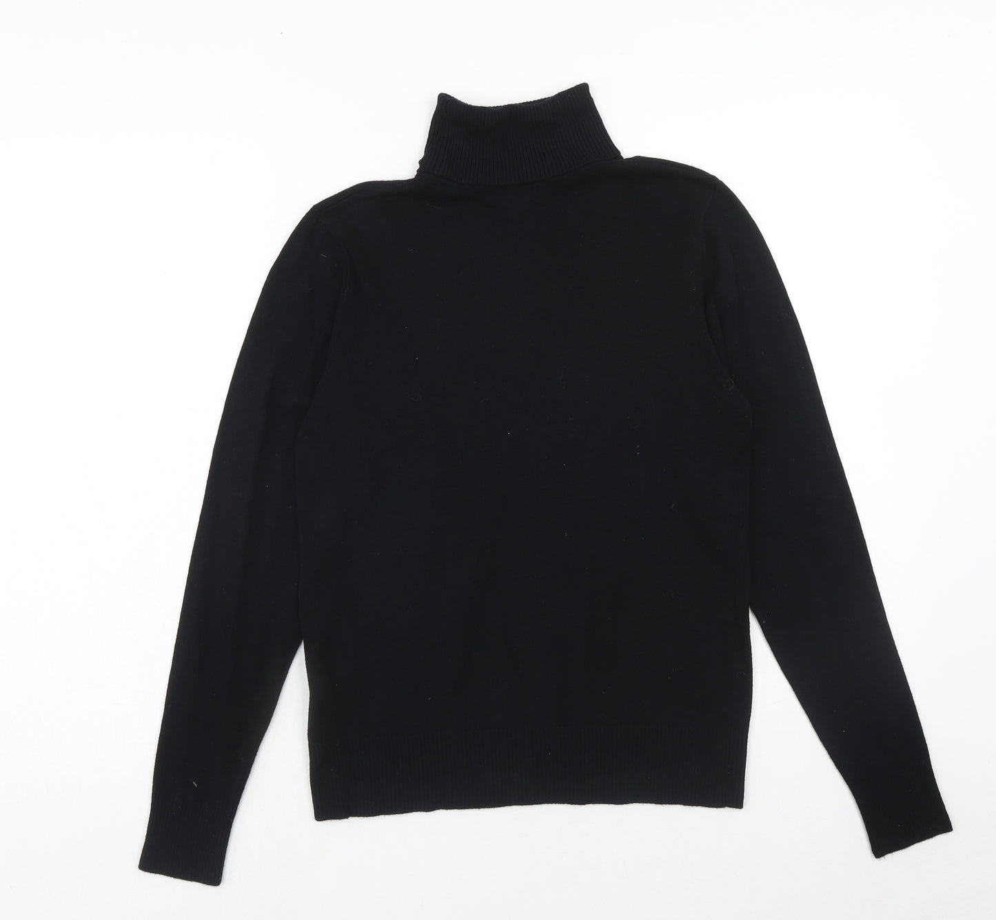 Matalan Womens Black Roll Neck Viscose Pullover Jumper Size 14