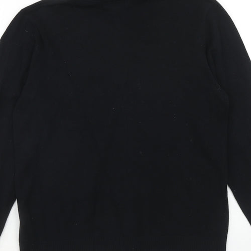 Matalan Womens Black Roll Neck Viscose Pullover Jumper Size 14