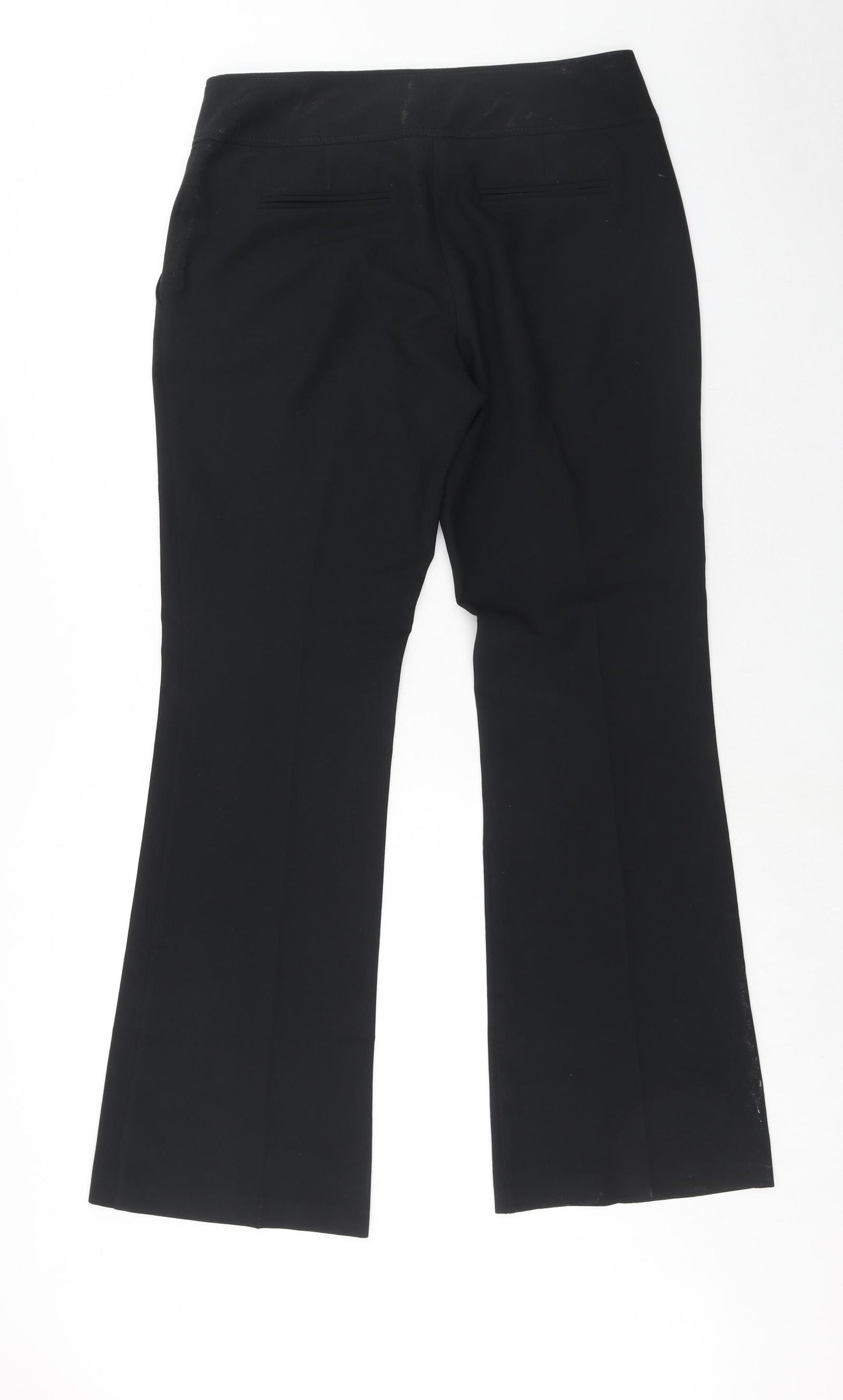 Dorothy Perkins Womens Black Polyester Trousers Size 12 Regular Hook & Eye