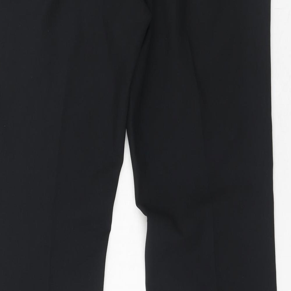 Dorothy Perkins Womens Black Polyester Trousers Size 12 Regular Hook & Eye