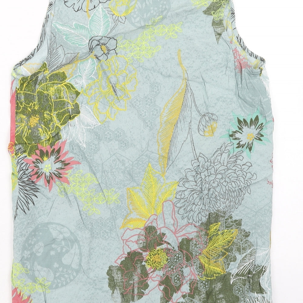 NEXT Womens Multicoloured Floral Viscose Basic Tank Size 12 V-Neck
