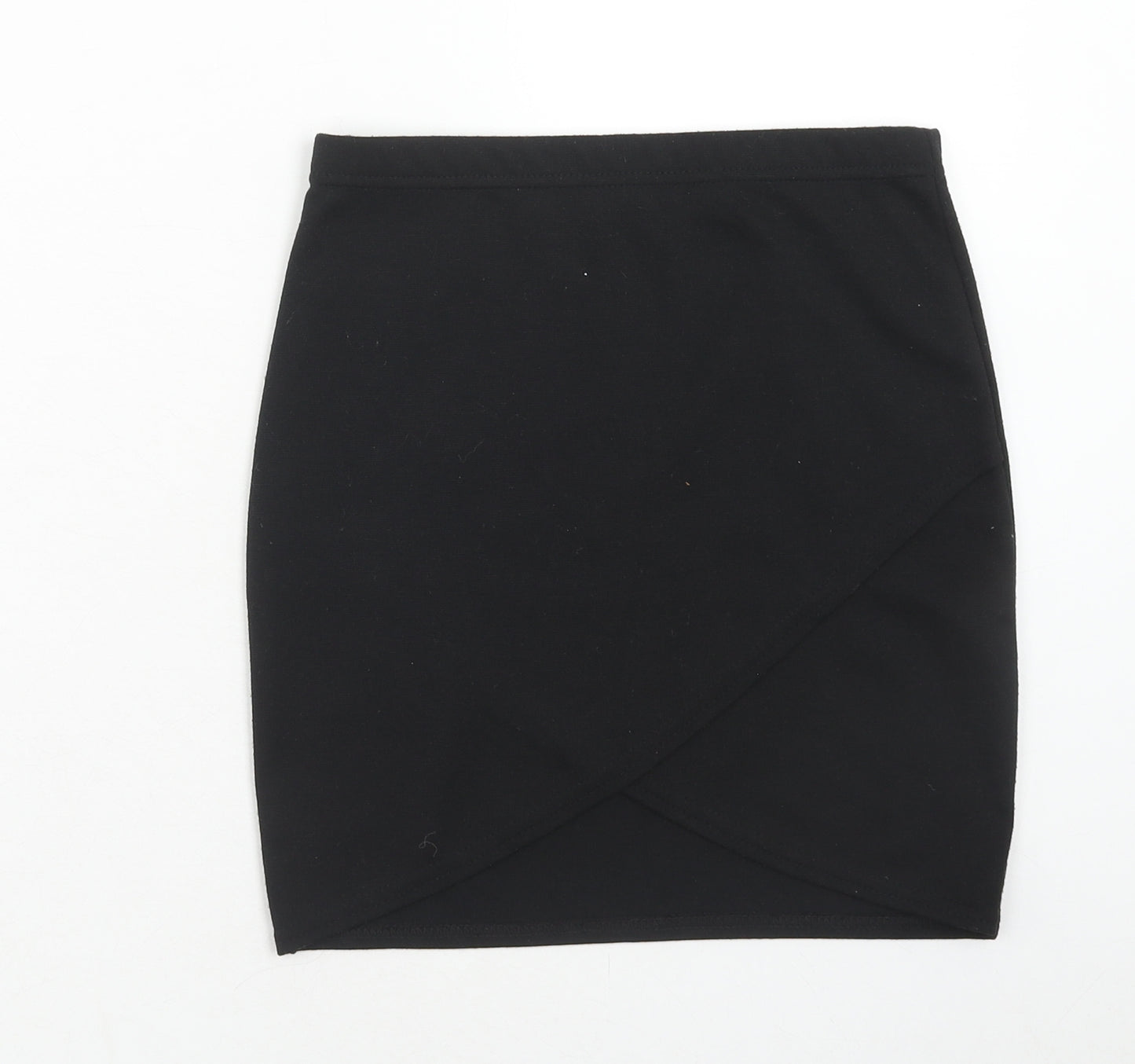 Boohoo Womens Black Polyester Straight & Pencil Skirt Size 10