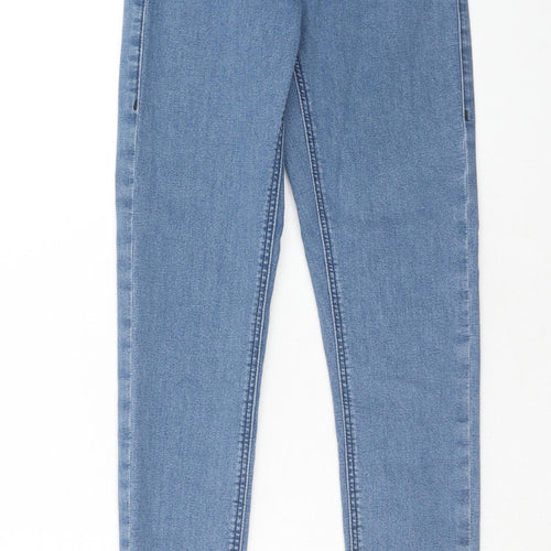 Topshop Womens Blue Cotton Jegging Jeans Size 25 in L32 in Regular Zip