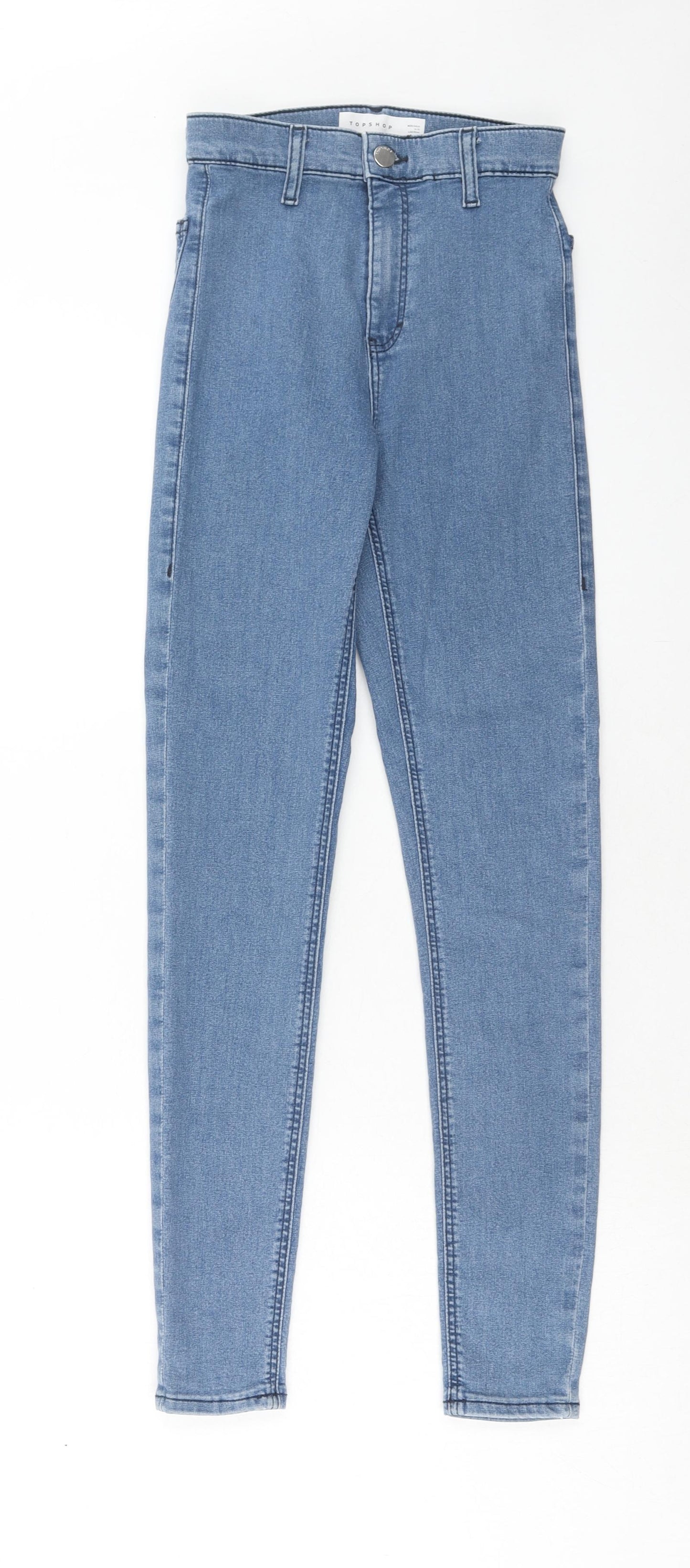 Topshop Womens Blue Cotton Jegging Jeans Size 25 in L32 in Regular Zip