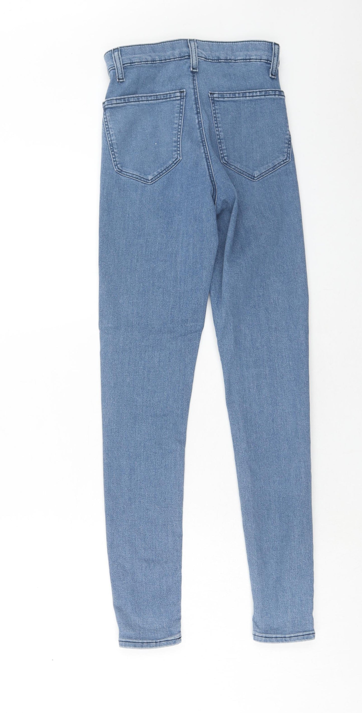 Topshop Womens Blue Cotton Jegging Jeans Size 25 in L32 in Regular Zip