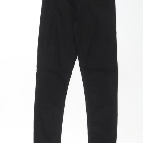 Topshop Womens Black Cotton Jegging Jeans Size 25 in L32 in Regular Zip