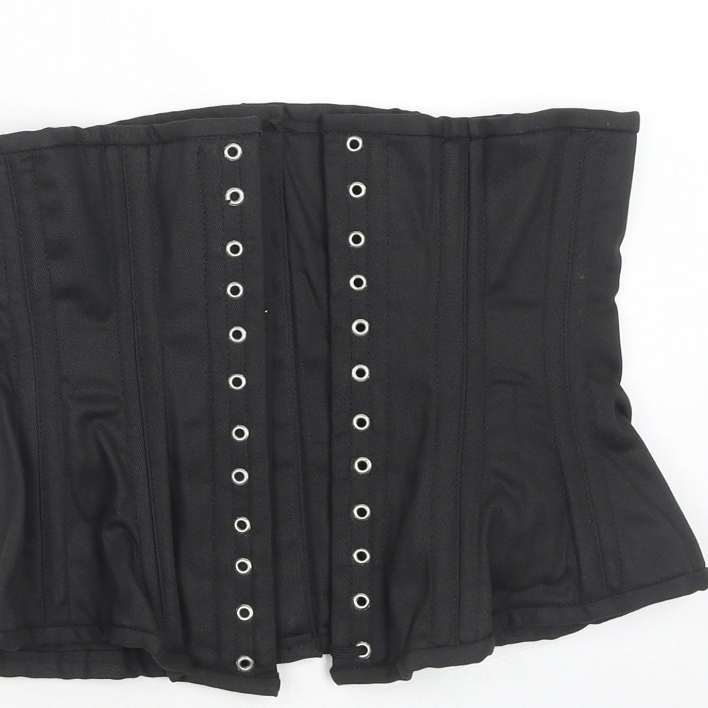 Preworn Womens Black Polyester Basic Tank Size XL Square Neck - Corset