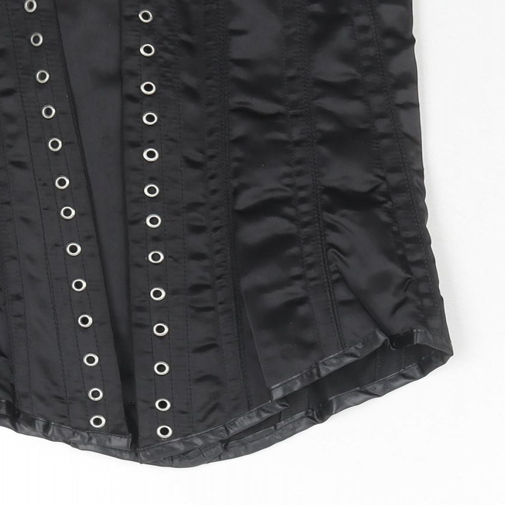 Preworn Womens Black Polyester Basic Tank Size XL Sweetheart - Corset