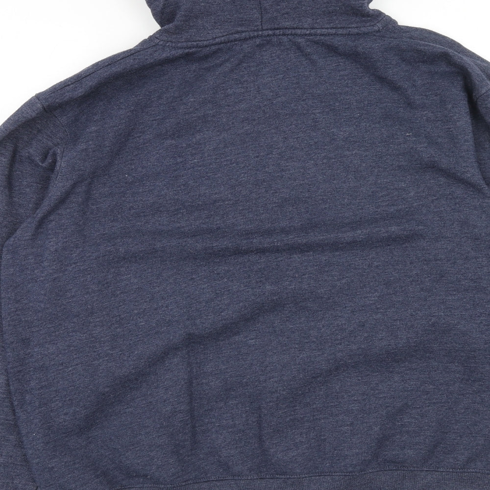 Industralize Mens Blue Cotton Full Zip Hoodie Size L